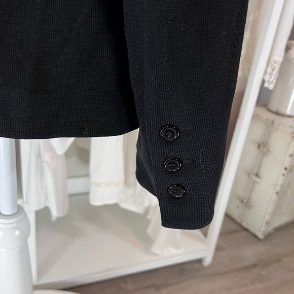 41 Hawthorn size small black jacket with wool shoulder patches & accents #1345 - Picture 8 of 9